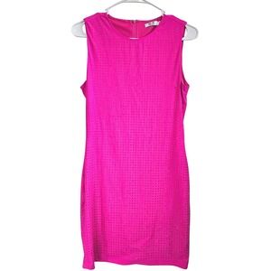 SLA The Label Hot Pink Rhinestone Mini Dress Sleeveless Party Cocktail Small